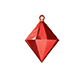 Grote diamant rood