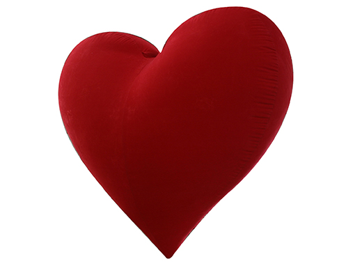 Decoratie-hart-egaal-rood